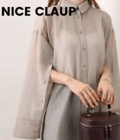 【NICE CLAUP】袖口マルチウェイ◆シアーシャツのサムネイル
