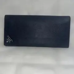 プラダ 長財布 ネイビー サフィアーノレザー ラウンドファスナー
