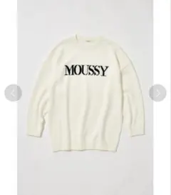 MOUSSY ホワイトロゴニット