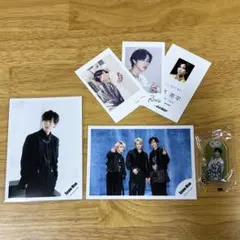 SnowMan 公式写真2枚 チェキ風フォト 阿部亮平 3枚 お守りキーホルダー