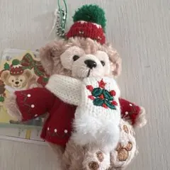 【新品】ダッフィークリスマス ぬいぐるみバッジ