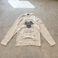 s3249 東京ディズニーリゾート 長袖Tシャツ ミッキー ロゴ 綿100%