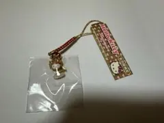ち*♡様 新品サンリオご当地ハローキティちゃんストラップ名古屋限定金のしゃちほこ