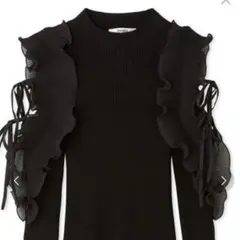 snidel プリーツフリルドッキングニットプルオーバー