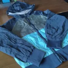 OLD NAVY フード付きジャケット XS ネイビー/ターコイズ