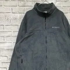 コロンビア　フリースジャケット　グレーL ロゴ刺繍アウトドア912