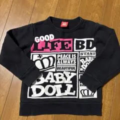 BABY DOLL ブラック トレーナー 110cm