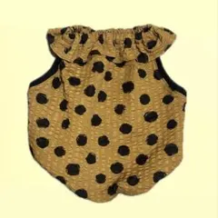 フレブル服＊ぽこぽこドット×フリルタンク＊ナチュラルハンドメイド