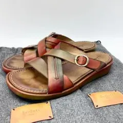 レア 美品 袋付　ベルルッティ　７.５　クロス ストラップ サンダル　パティーヌのサムネイル
