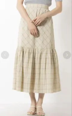 titivate ティアードギャザースカート チェック