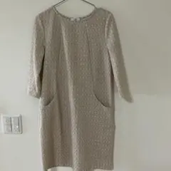 EGERIE ベージュ ポケット付き ワンピース