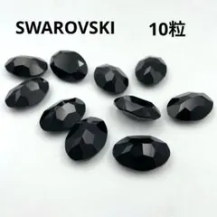 IW10 ブラック オーバル型 スワロフスキー 묶음 판매 핸드메이드