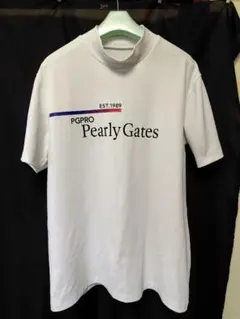 限定】PEARLY GATES 縦2段 BIGロゴ モックネック ホワイト - メルカリ