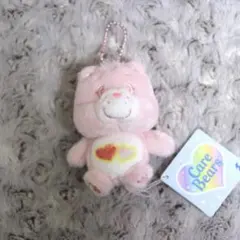 ケアベア ミルキーカラーお座りマスコット キーホルダー　ピンク