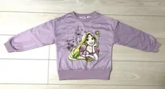 ラプンツェル プリント トレーナー パープル　110cm