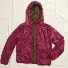 ユニクロ　リバーシブルジャケット Mサイズ　濃いピンク/ブラウン