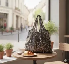 ⭐超フォロー割　新品　エコバッグ SNOOPY スヌーピー マイバッグ ブラック