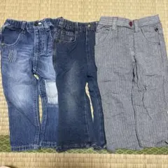 90cm デニムパンツ 3点セット