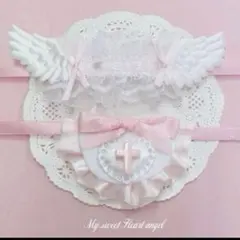 ヘッドドレス　スタイ　ぬい　ぬい服　ぬいぐるみ　十字架　 ハート　天使　羽