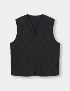 GU キルティングベスト 黒 S