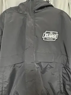 XLARGE ブラック ロゴ入りダウンジャケット Lサイズ