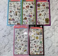 PEANUTS スヌーピー立体の硬いシール 5枚セット