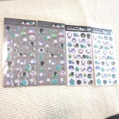 未開封・新品【即日発送】4枚・2種セット／キラフチ樹脂もりシール　はぴだんぶい