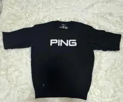 (美品)PING ブラック クルーネックセーター