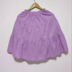 GLOBAL WORK ティアードスカート パープル XXL