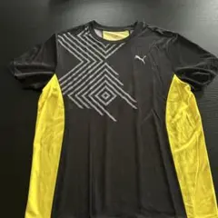 Puma メッシュシャツ 黒/黄色