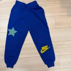 NIKE キッズ スウェットパンツ 青 S 星ロゴ 刺繍