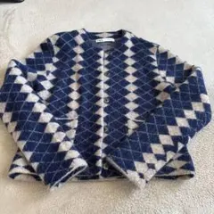 ZARA ダイヤモンドパターン カーディガン