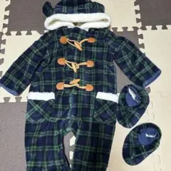 くまみみフリースロンパース　アウター