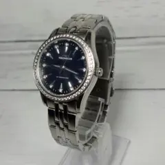 TECHNOS レディースウォッチ ラインストーンベゼル 電池新品 動作〇程度〇のサムネイル