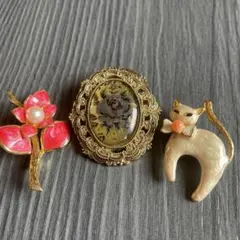 ブローチ3点セット