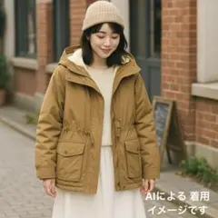 スタディオクリップ　ボアライナー付フードミリタリージャケット　M ドローコード