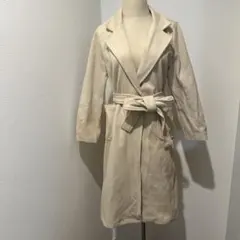 【新品未使用品】アイボリー ベルト付き ロングコート