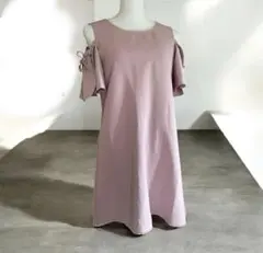 evelyn エブリン オフショルダーミニワンピース チュニック М ワンピース