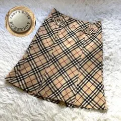 バーバリーブルーレーベル ノバチェック フレアスカート 三陽商会 38 y2k