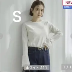 新品　mysa closet しまむら　田中里奈　ホワイト プルオーバー　S