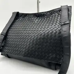 良品✨ボッテガヴェネタ イントレチャート レザー 編み込み ハンドバッグ 黒 ボッテガヴェネタ BOTTEGA VENETA ハンドバッグ イントレ