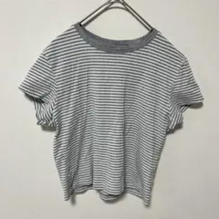 ユニクロ　ミニT ボーダー　グレー