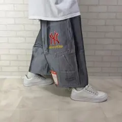 ダーティダズン 超極太 オーバーサイズ シルバーデニム バギーパンツ 