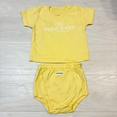 ミキハウス ベビー 70cm ブルマ 半袖Ｔシャツ 2点セット 半袖 イエロー