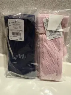 ミキハウスタイツ 100cm ネイビー ピンク