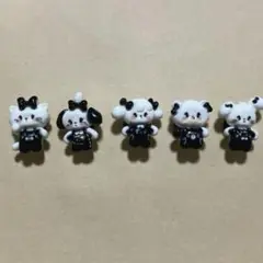 新品　ねこ　猫　シューズアクセサリー　ジビッツ ミッコ　ムースmikko 白黒
