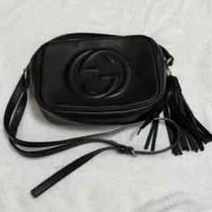 未使用展示品】GUCCI (グッチ) ソーホーコスメティックポーチ レザー 