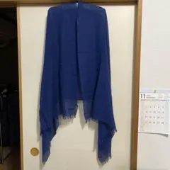 ヨーガンレール　ネイビー フリンジ付きストール