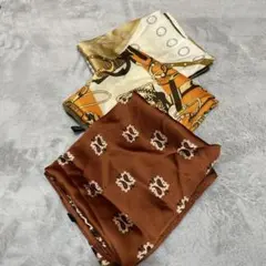 シルク風スカーフ3点セット