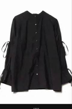 HARE 黒　ソデリボン　長袖シャツ FREEサイズ レディース